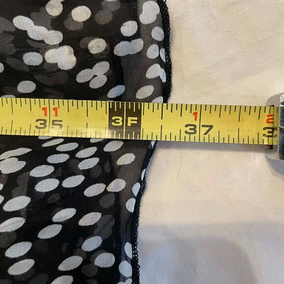 LA RAGAZZE silk blend long sleeves dress W. SIZE L.Black/white print. ITALY - Picture 11 of 12